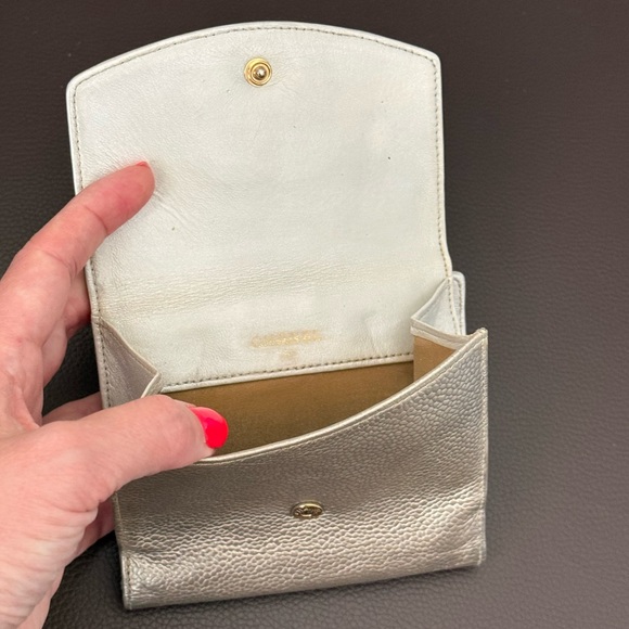 CHANEL Caviar Skin CoCo Mark Bifold Wallet Purse - Picture 13 of 14